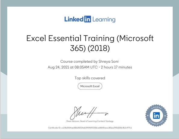 Excel Linkedin